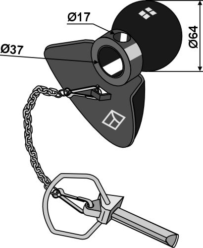 Kugle med krave og ringsplit Cat.III - BLACK LINE