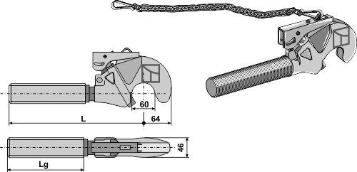 Top - hooks M30x3,5