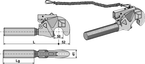 Oberlenker-Fanghaken 1.1/8