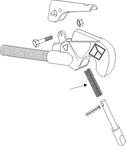 Feder für Oberlenker-Fanghaken, neues Modell