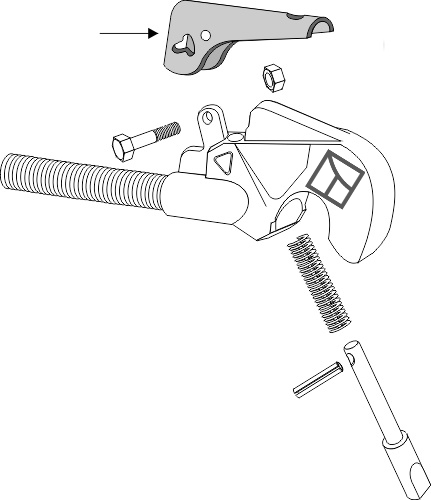 Hebel für Oberlenker-Fanghaken, neues Modell