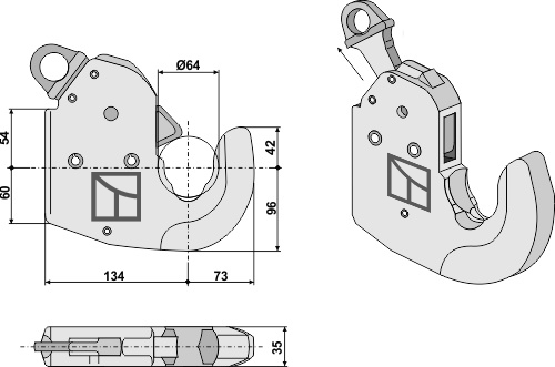 Automatic hooks for lower links to fit as