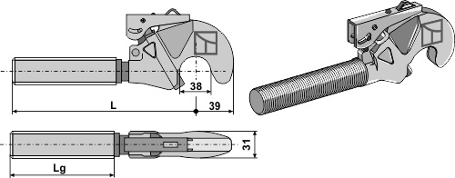 Oberlenker-Fanghaken M24x3