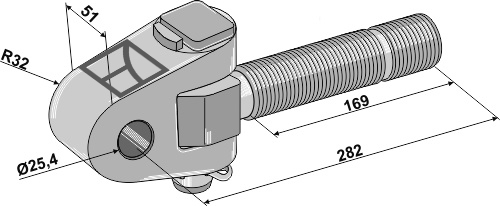 Swivelling tie - rods M36x4