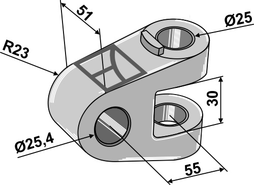 Accessories for top - links M30x3,5