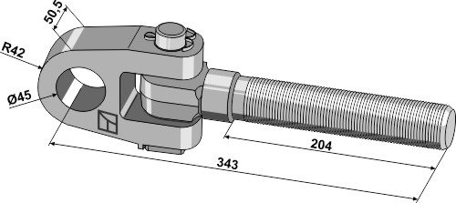 Swivelling tie-rod M42x3 - Cat. IV