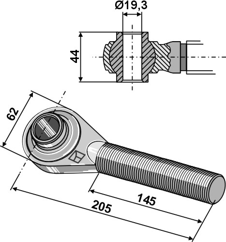 Topstang M24x2,5