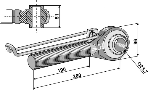 Spindel M42x3 - 190