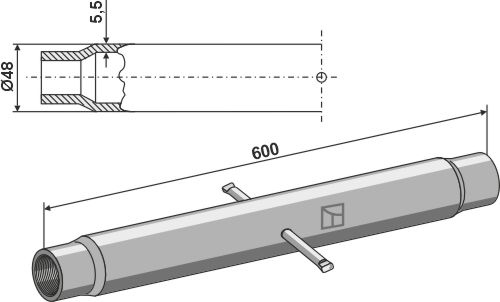Top - links M30x3,5
