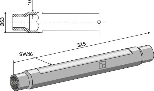 Top - links M36x3