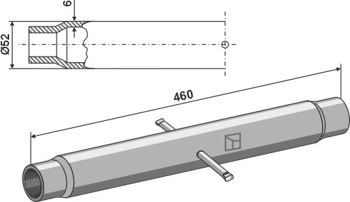 Topstangen M36x3