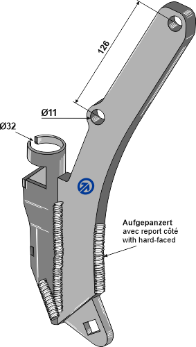 Säscharadapter geeignet für: Väderstad - Grubberteile
