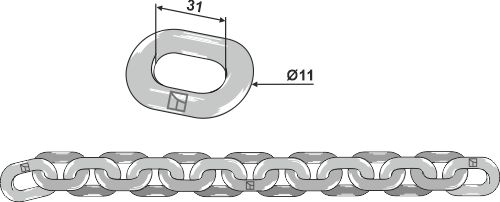 Łańcuchy przenośnika podłogowego D7