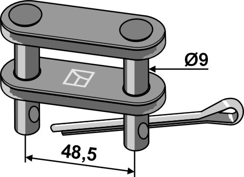 Zapinka łańcucha dla łańcuch nakładkowy Ø9