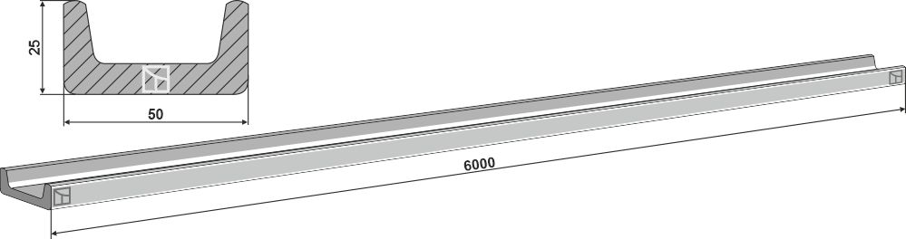 П - профиль 50x25