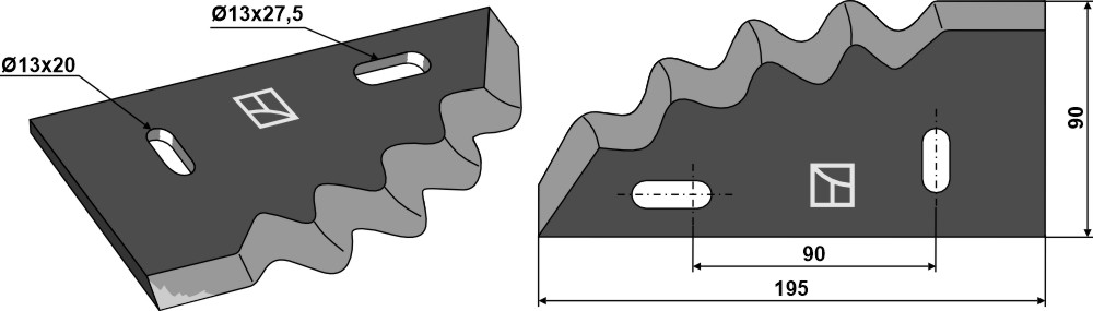 Futtermischwagenmesser, rechts geeignet für: Peecon Futtermischwagenmesser
