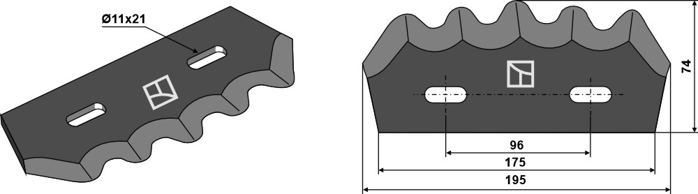 Futtermischwagenmesser geeignet für: Marmix Futtermischwagenmesser