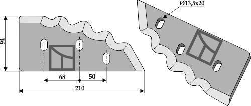 Fodder mixer knives, right geeignet für: Sgariboldi Fodder mixer knives