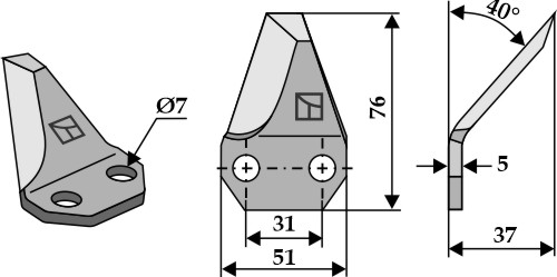 Futtermischwagenmesser, links geeignet für: Sgariboldi Cuțite mixer furaje