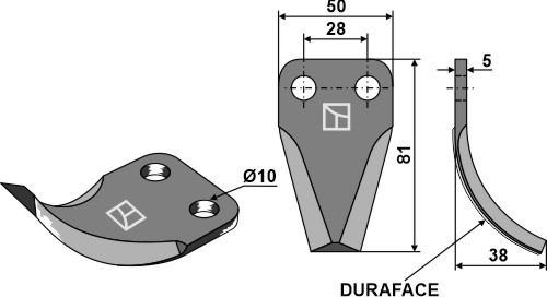 Kverneland - Taarup Cuchillas para carro mezclador de forraje