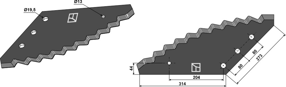 Belmac Fodder mixer knives