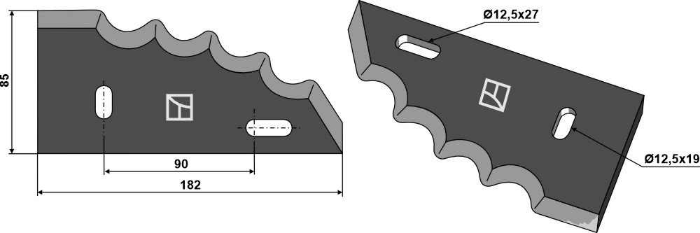 Futtermischwagenmesser, rechts geeignet für: Luclar Futtermischwagenmesser