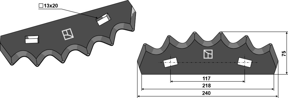 Futtermischwagenmesser geeignet für: Kuhn Futtermischwagenmesser