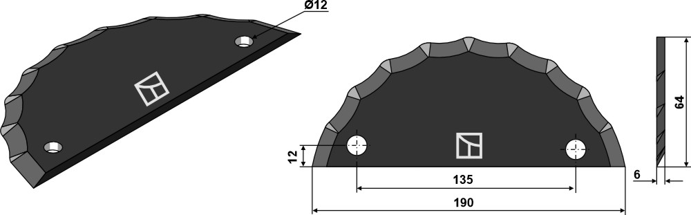 Food mixer knives geeignet für: Sgariboldi Fodder mixer knives