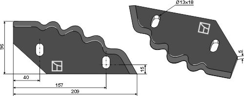 Fodder mixer knives, right geeignet für: Sgariboldi Fodder mixer knives