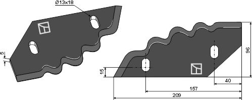 Fodder mixer knives, left geeignet für: Sgariboldi Fodder mixer knives