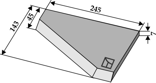 Eckmesser rechts geeignet für: Hale Ensilage cutter knives