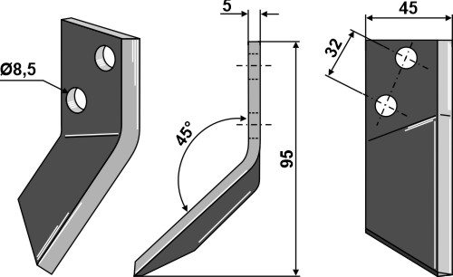 Logifeed &amp; R.M.H. Fodder mixer knives