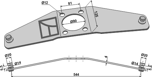 Klingenbefestigung geeignet für: PZ-Zweegers Fixings for rotary mower blades