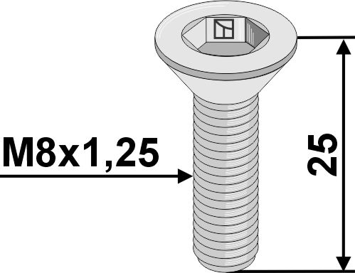 Hexagon socket screws - M8x1,25