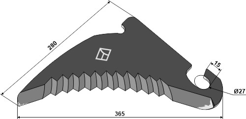 Rundballenmesser 365mm geeignet für: Claas Rundballenmesser