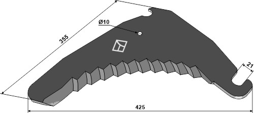 Ladewagenmesser 425mm geeignet für: Krone Ladewagenmesser