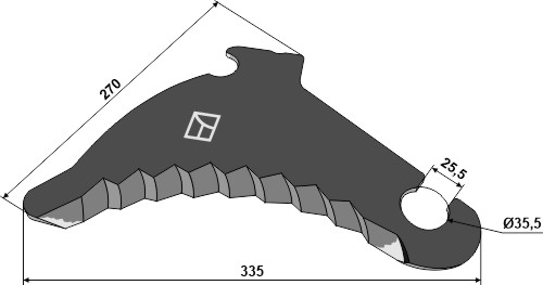Rundballenmesser 335mm geeignet für: Krone Rundballenmesser