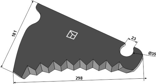 Cuchilla para empacadora de pacas cuadradas 298mm geeignet für: AGCO Cuchillas para empacadoras