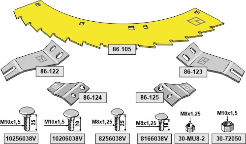 Sägemesser-Kit geeignet für: Kemper Cuchillas de sierra para ensiladoras -Kit-