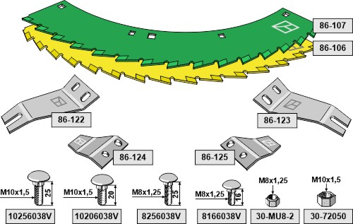 Cuchillas de sierra para ensiladoras -Kit-