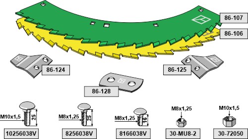 Cuchillas de sierra para ensiladoras -Kit-