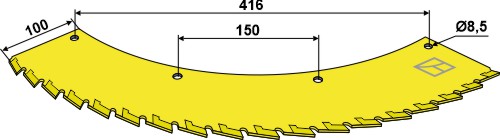 Нож - левый - с вольфрам-карбидным напылением geeignet für: Kemper Нож кукурузной жатки 