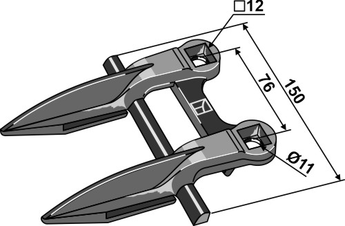 Doppelfinger geeignet für: Claas Double fingers, single fingers, end fingers, Палец углово