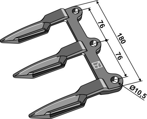 Dreifachfinger geeignet für: John Deere dubbele vinger, driedelige vinger