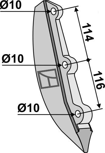 Säscharkeil geeignet für: Becker Säschare