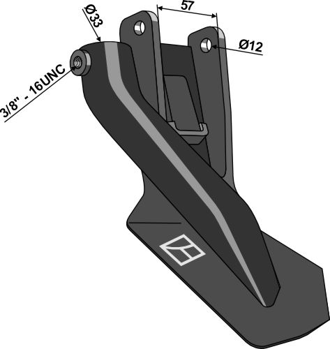 Säschuh - rechts geeignet für: John Deere Säschuh