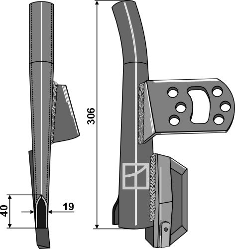 Grégoire Besson Typ korpusu pługa TA-Nr.8-H8NM