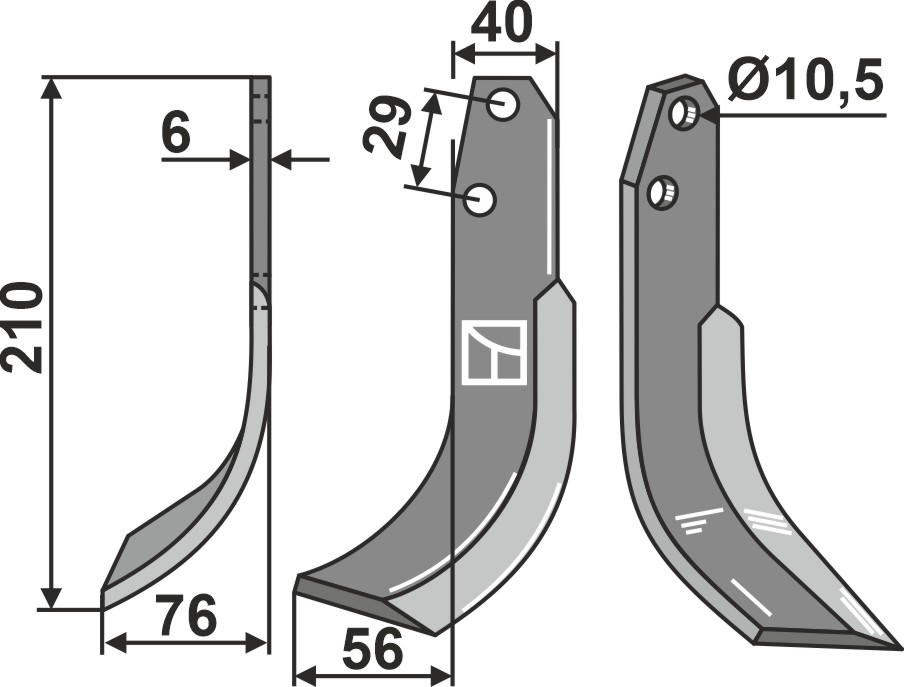 Fräsmesser, linke Ausführung geeignet für: Oosterlaan blade 