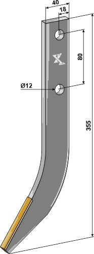 Fräshaken für Reihenfräsen - Hartmetall geeignet für: Baselier tungsten carbide reinforced wearing parts 