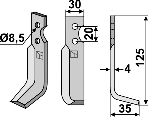 Fräsmesser, rechte Ausführung geeignet für: Bungartz Fräsmesser